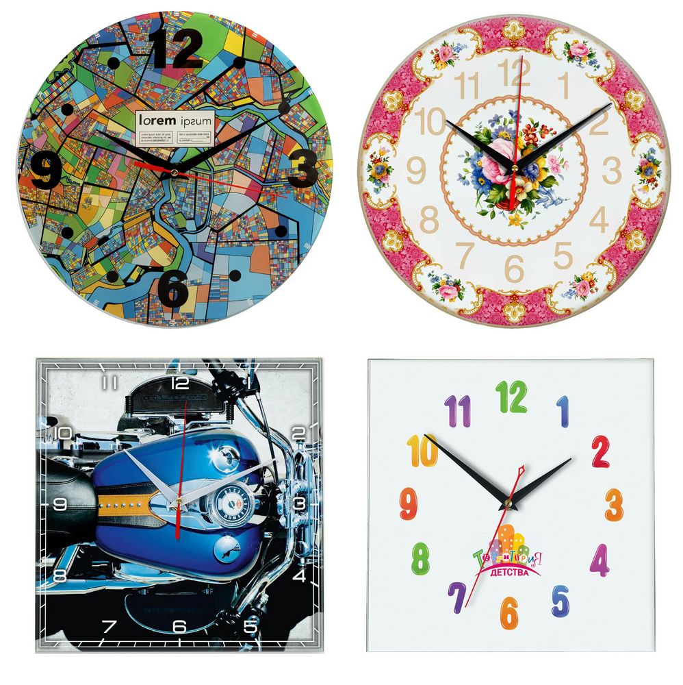 Часы стеклянные на заказ Time Wheel / Миниатюра WWW (1000)