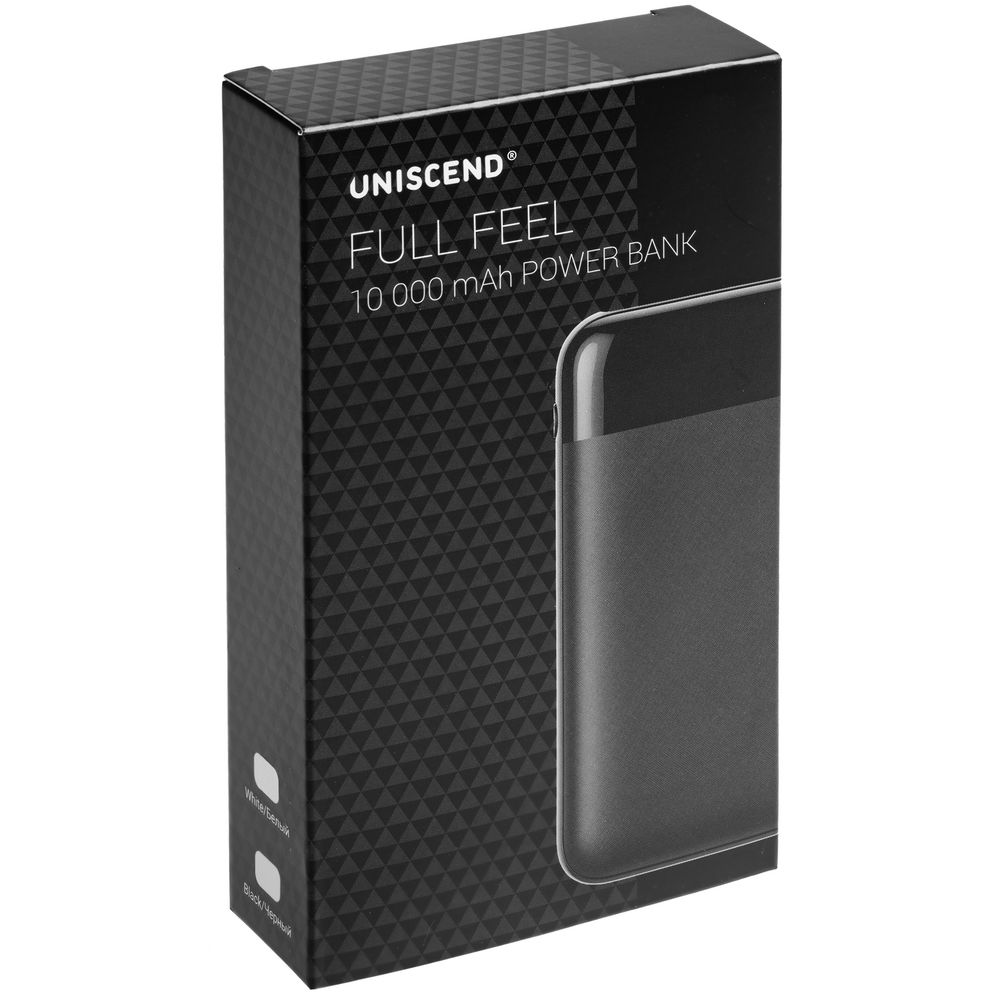 Внешний аккумулятор Uniscend Full Feel 10000 мАч с индикатором, черный / Миниатюра WWW (1000)