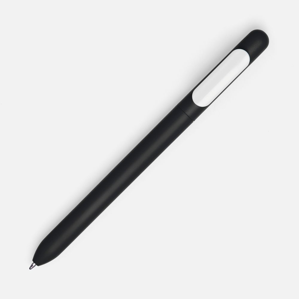Ручка шариковая Slider Soft Touch, черная с белым / Миниатюра WWW (1000)