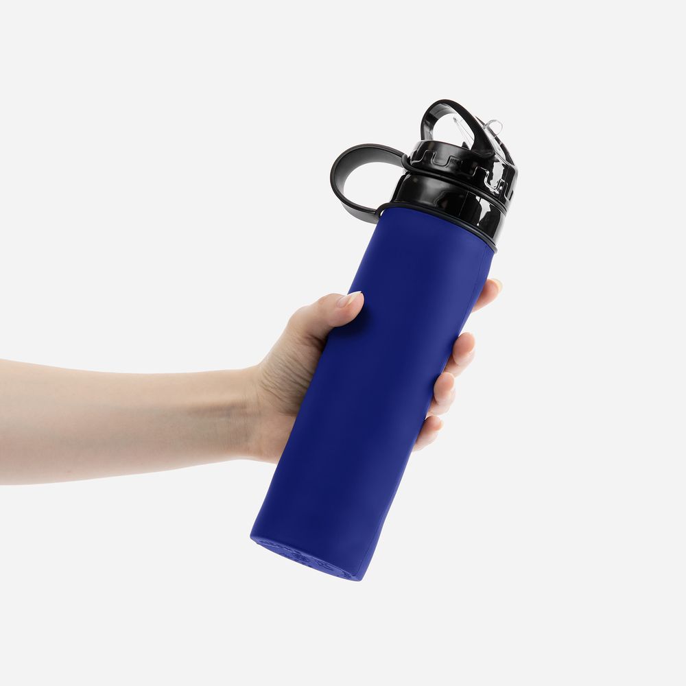 Складная бутылка для воды Langfossen, синяя / Миниатюра WWW (1000)