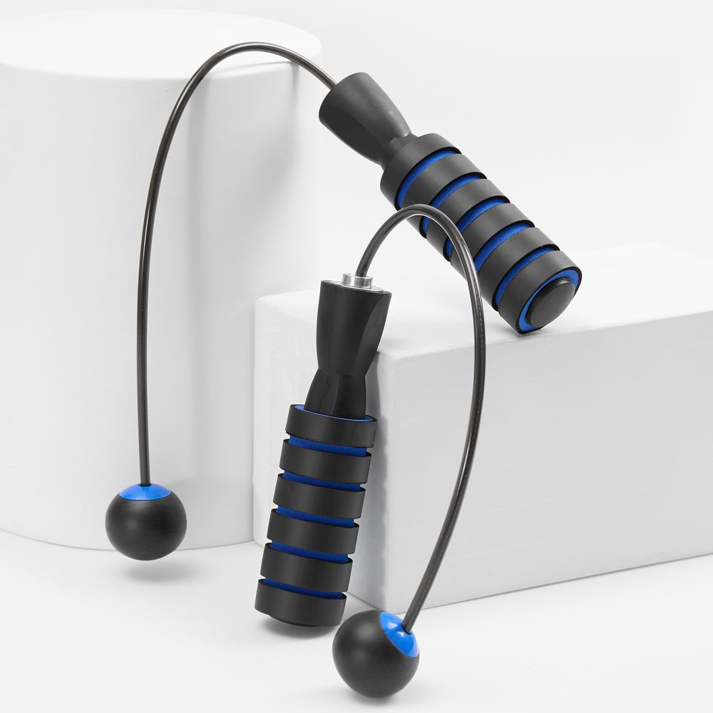 Беспроводная скакалка Silentino, черная с синим / Миниатюра WWW (1000)