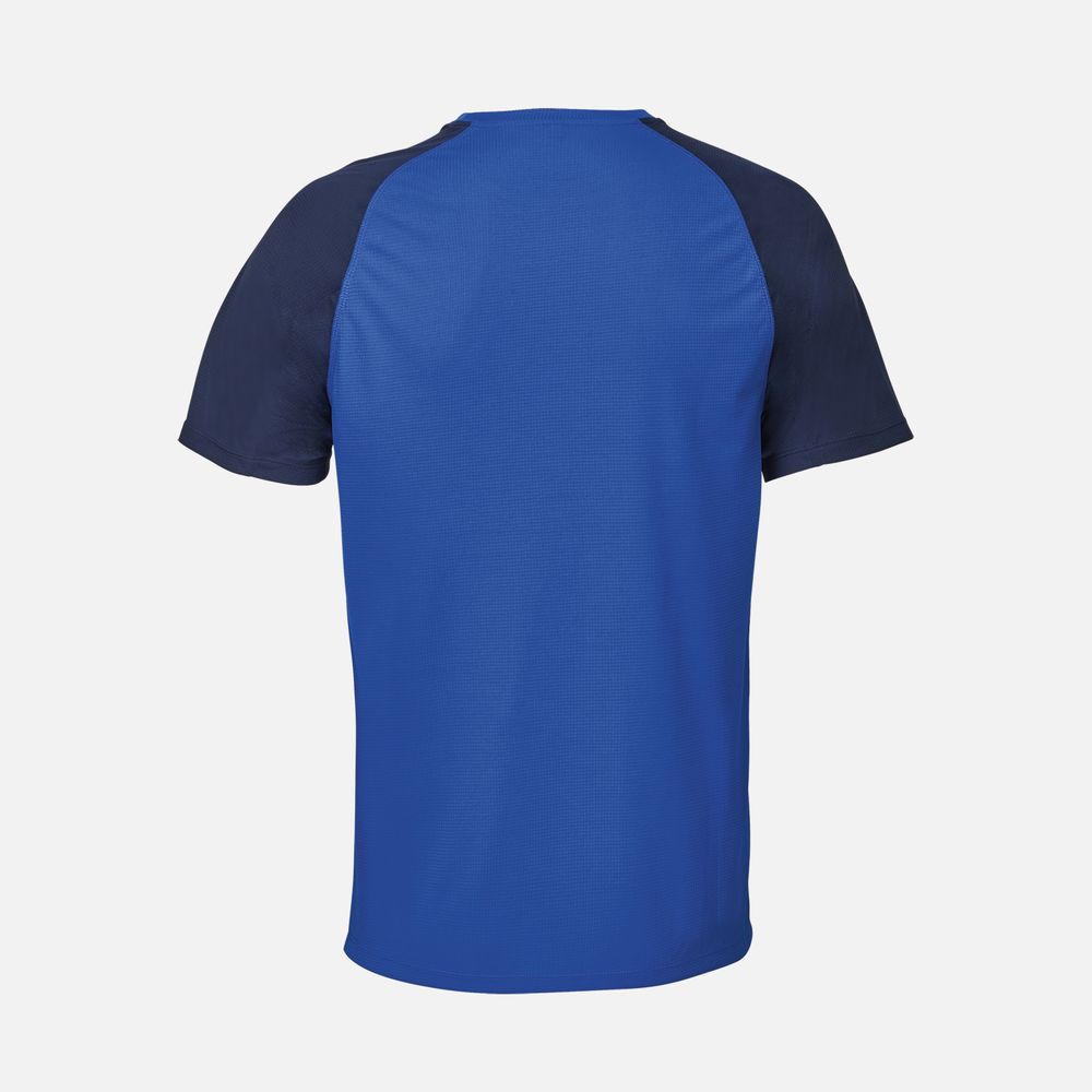 Футболка спортивная унисекс Vortex, темно-синяя с ярко-синим / Миниатюра WWW (1000)