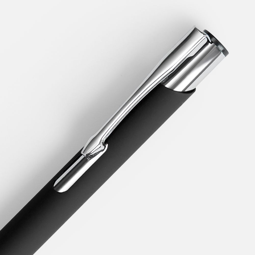 Ручка шариковая Keskus Soft Touch, черная / Миниатюра WWW (1000)