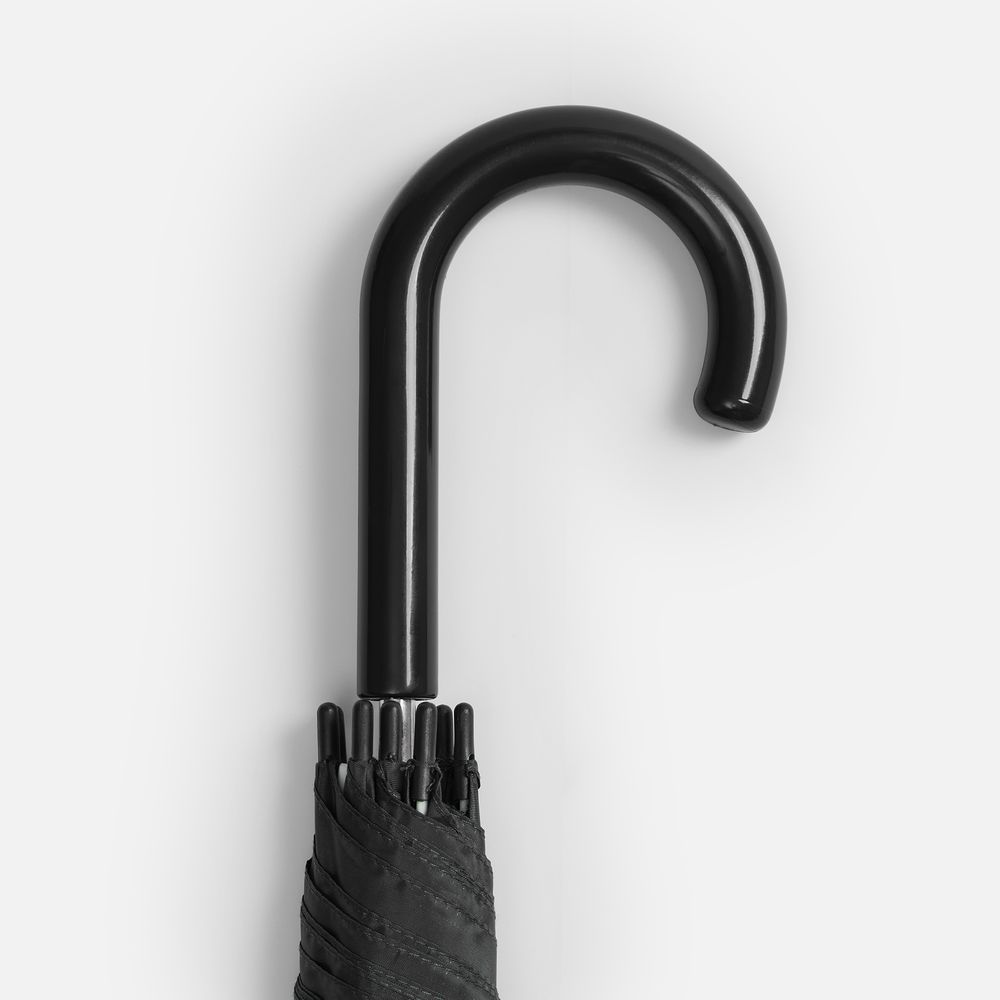 Зонт-трость Promo, черный / Миниатюра WWW (1000)