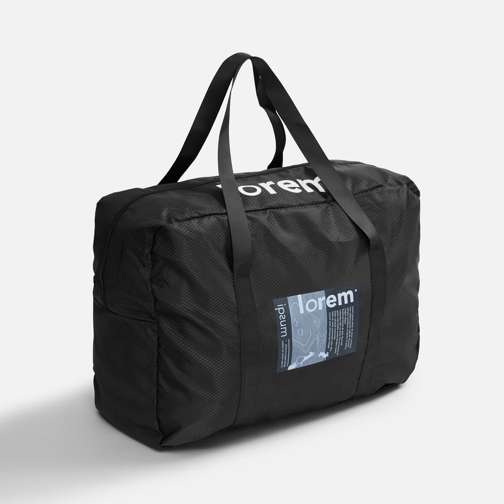 Спортивная сумка Ligero, черная / Миниатюра нанесения (1000)