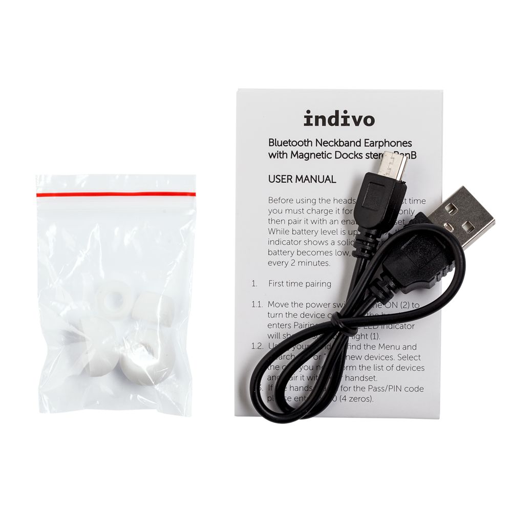 Bluetooth наушники stereoBand Ver.2, белые / Миниатюра WWW (1000)