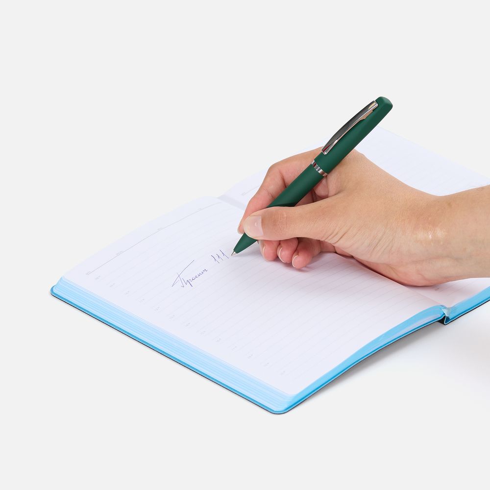 Ручка шариковая Bolt Soft Touch, зеленая / Миниатюра WWW (1000)