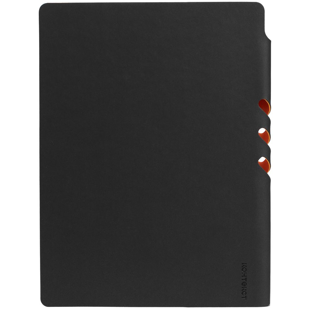 Ежедневник Flexpen Black ver.2, недатированный, черный с оранжевым / Миниатюра WWW (1000)
