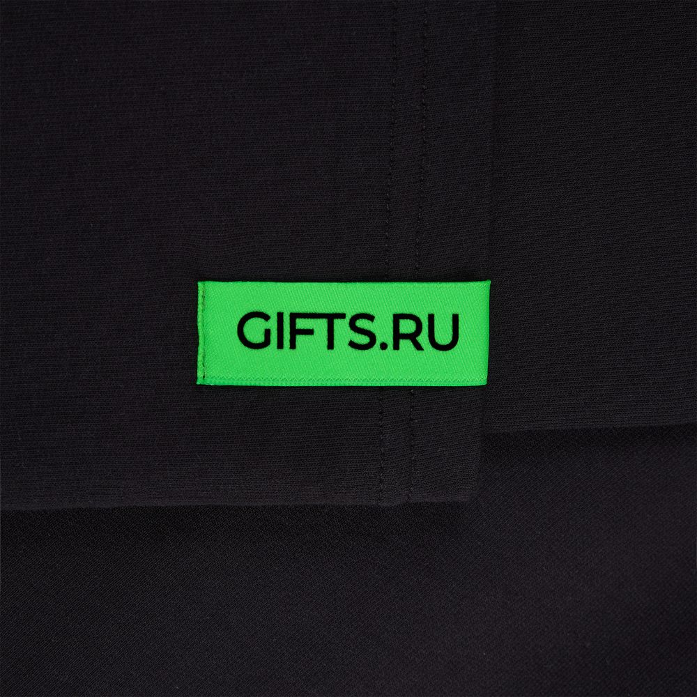 Футболка оверсайз с двойным рукавом Kosmos, черная / Миниатюра нанесения (1000)