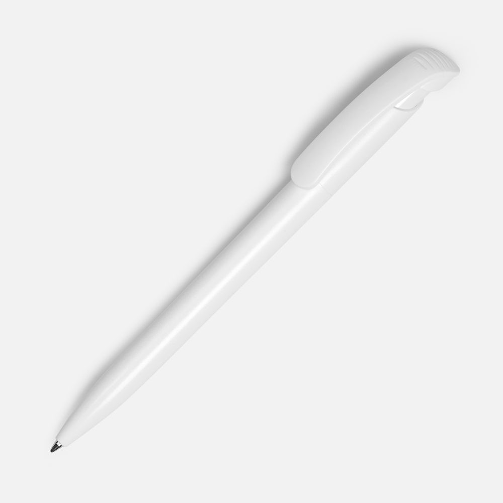 Ручка шариковая Clear Solid, белая / Миниатюра WWW (1000)