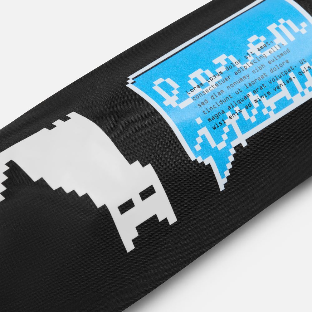 Зонт-трость Lui, черный / Миниатюра нанесения (1000)