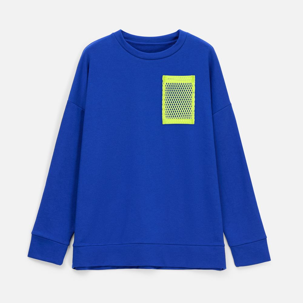 Свитшот унисекс S2, синий / Миниатюра нанесения (1000)