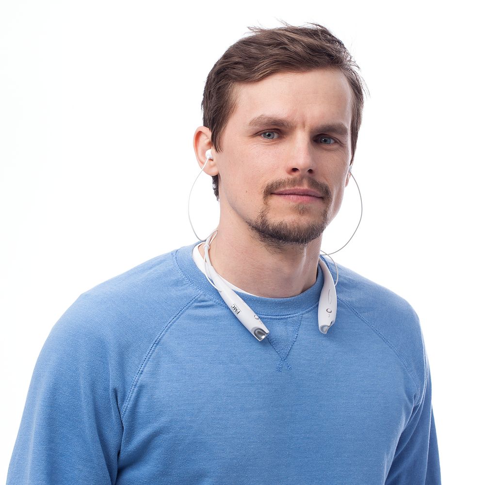 Bluetooth наушники stereoBand Ver.2, белые / Миниатюра WWW (1000)