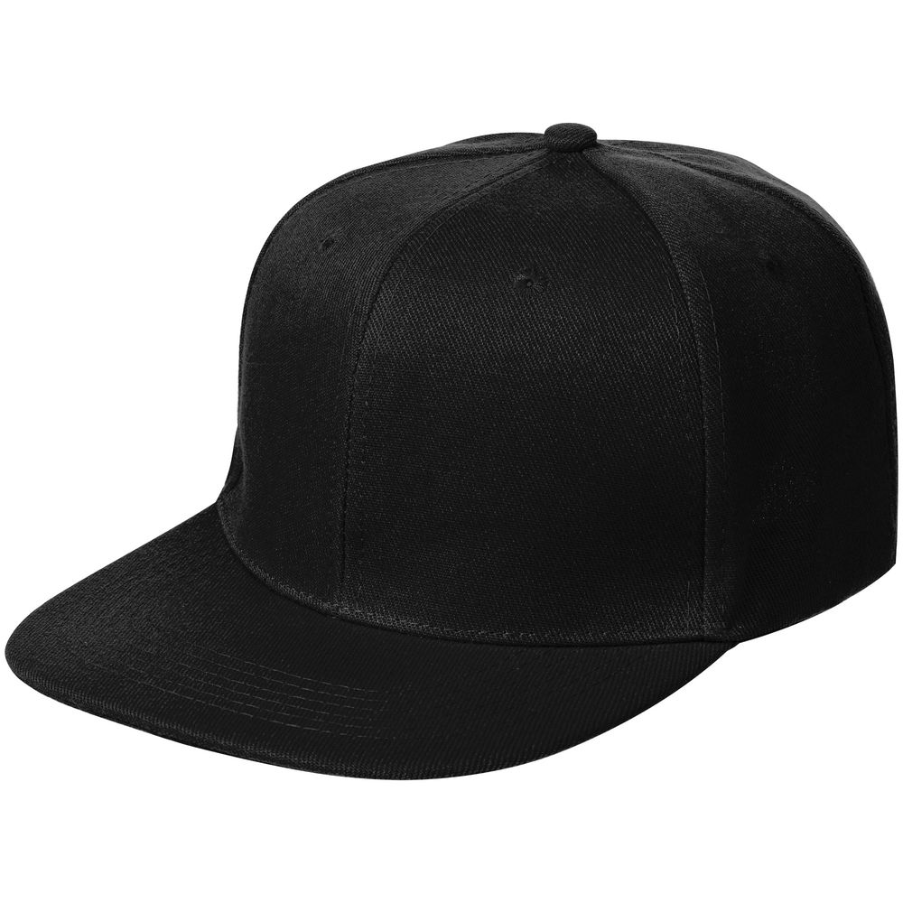 Бейсболка Snapback с прямым козырьком, черная / Миниатюра WWW (1000)
