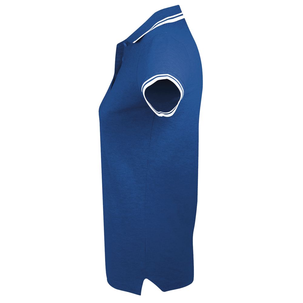 Рубашка поло женская Pasadena Women 200 с контрастной отделкой, ярко-синяя с белым / Миниатюра WWW (1000)