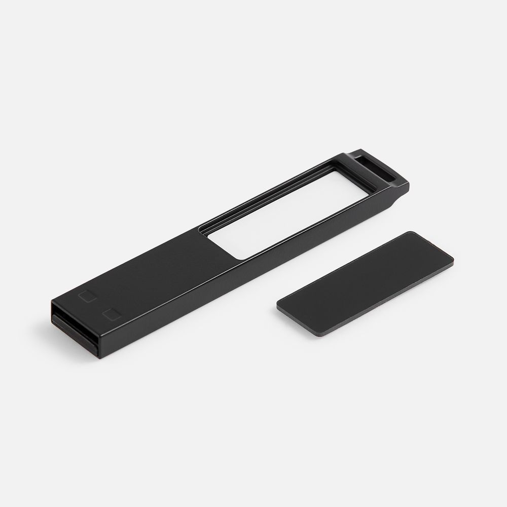 Флешка markBright Black с синей подсветкой, 32 Гб / Миниатюра WWW (1000)