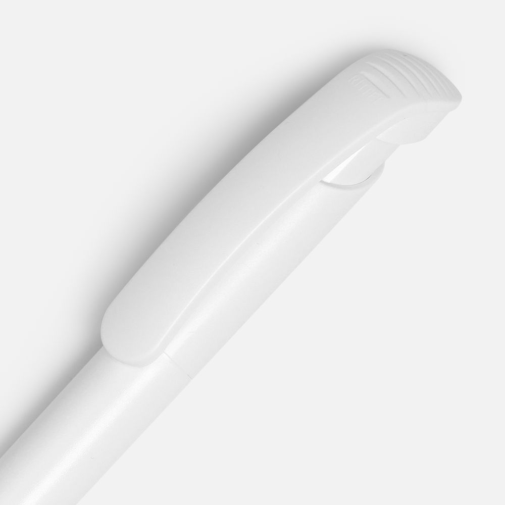 Ручка шариковая Clear Solid, белая / Миниатюра WWW (1000)