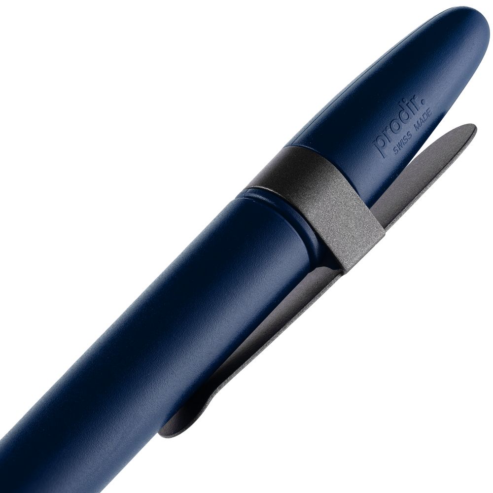 Ручка шариковая Prodir DS5 TSM Metal Clip, синяя с серым / Миниатюра WWW (1000)