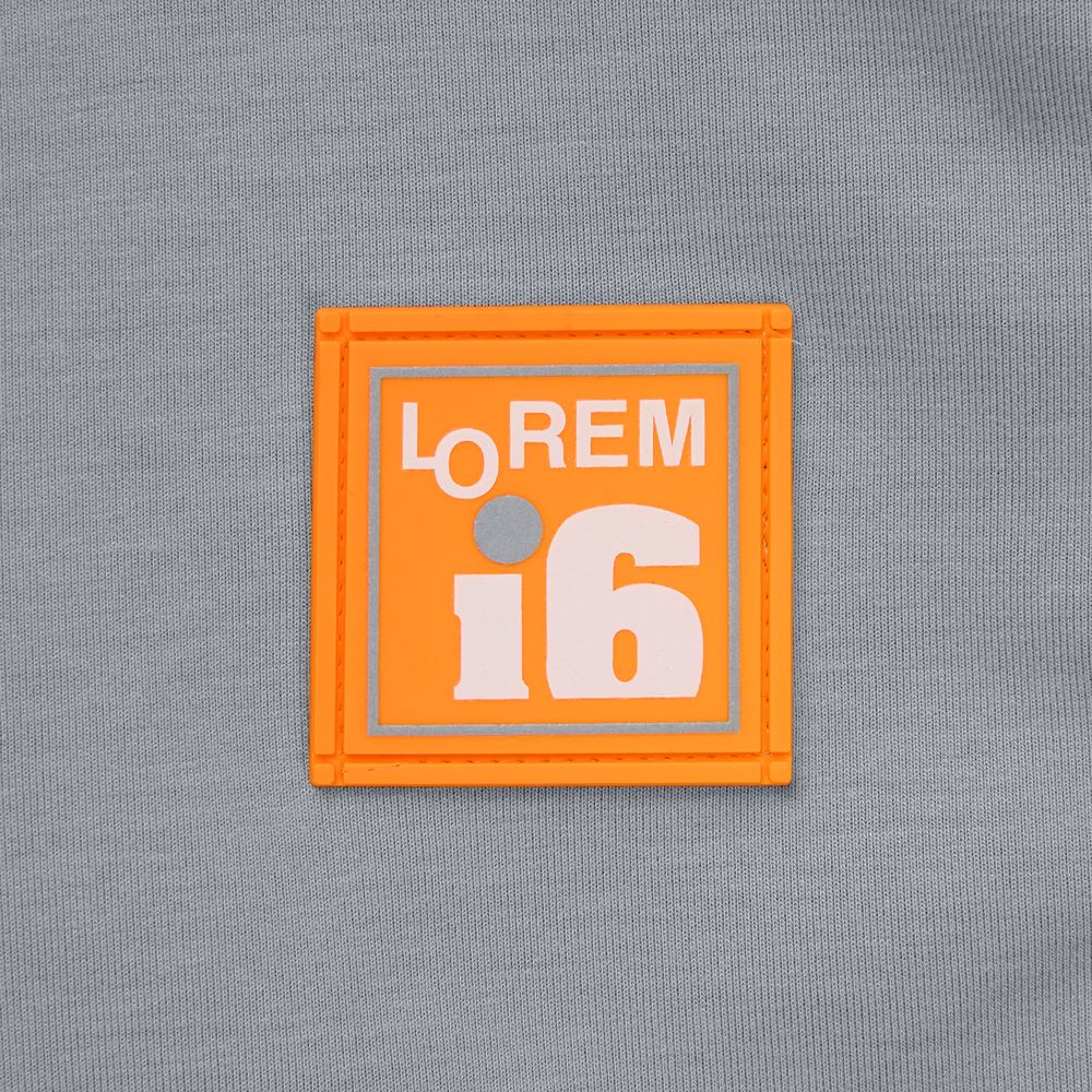 Лейбл из ПВХ Dzeta, L, оранжевый неон / Миниатюра нанесения (1000)