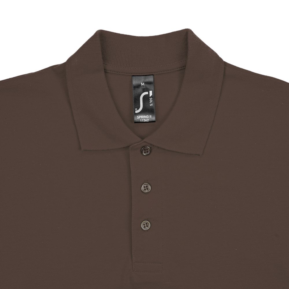 Рубашка поло мужская Spring 210, шоколадно-коричневая / Миниатюра WWW (1000)