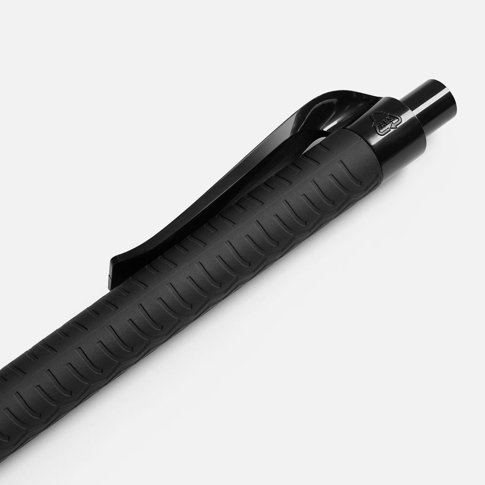 Ручка шариковая Prodir QS03 PRP Tyre Soft Touch, черная / Миниатюра WWW (1000)