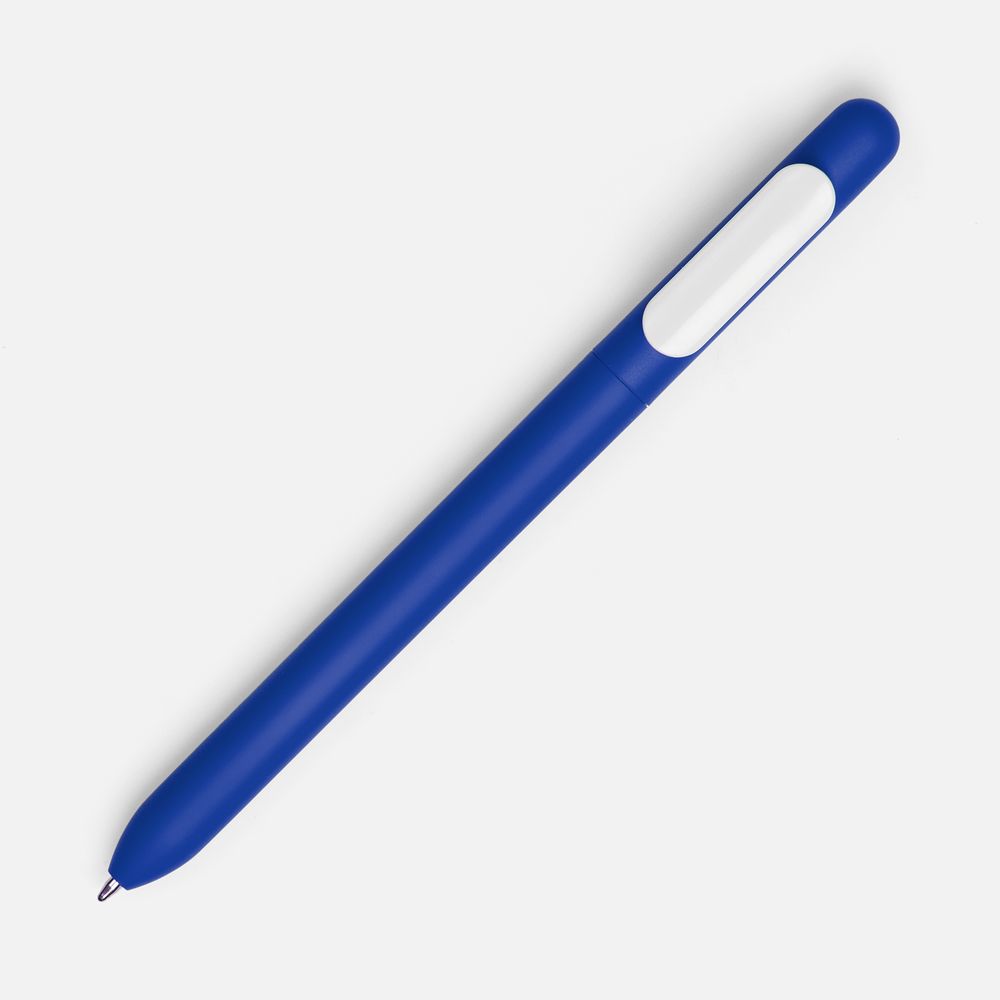 Ручка шариковая Slider Soft Touch, синяя с белым / Миниатюра WWW (1000)