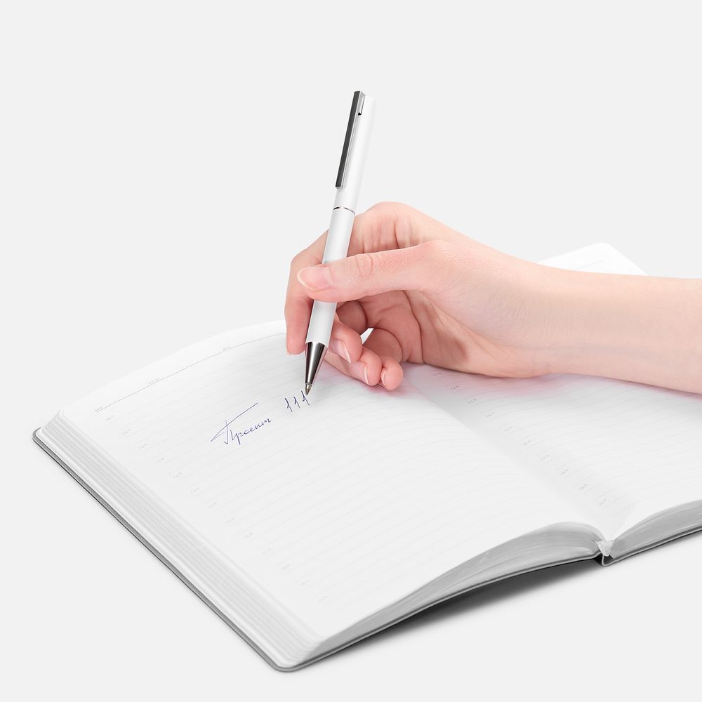 Ручка шариковая Blade Soft Touch, белая / Миниатюра WWW (1000)