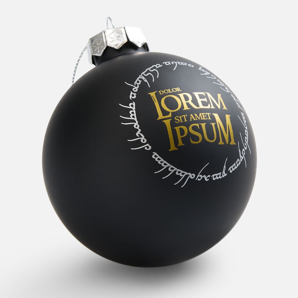 Елочный шар Finery Matt, 10 см, матовый черный / Миниатюра WWW (1000)