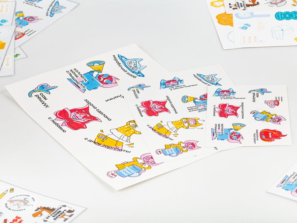 Наклейки бумажные Sticker Pack на заказ, S / Миниатюра WWW (1000)