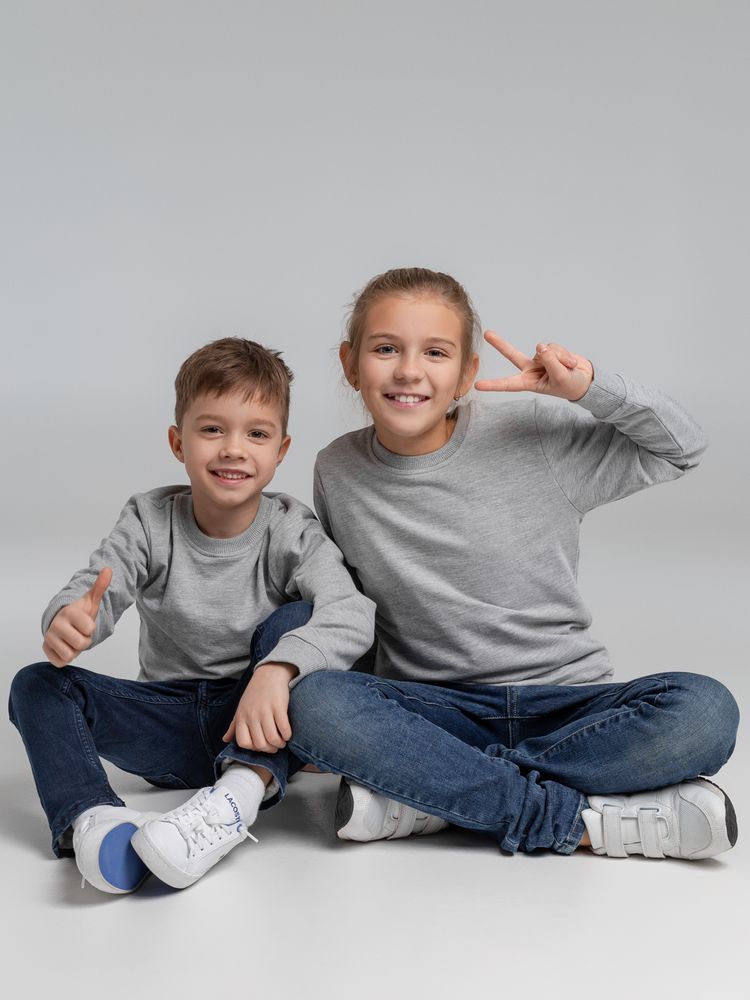 Свитшот детский Toima Kids, серый меланж / Миниатюра WWW (1000)