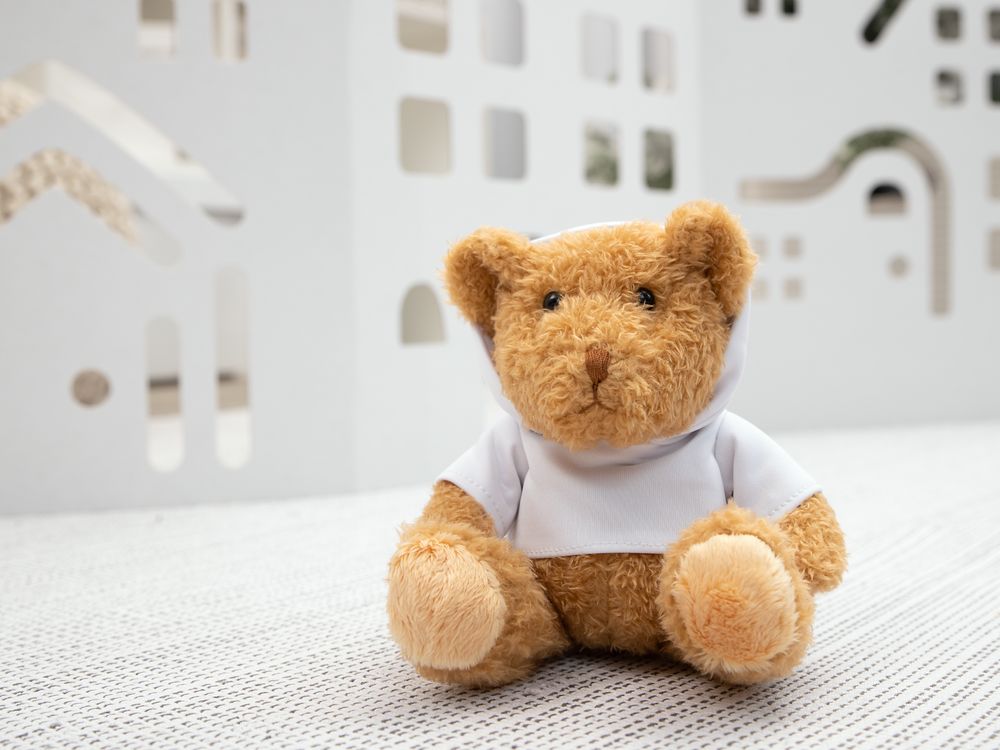 Мягкая игрушка «Мишка Cuddleton» в белом худи / Миниатюра WWW (1000)