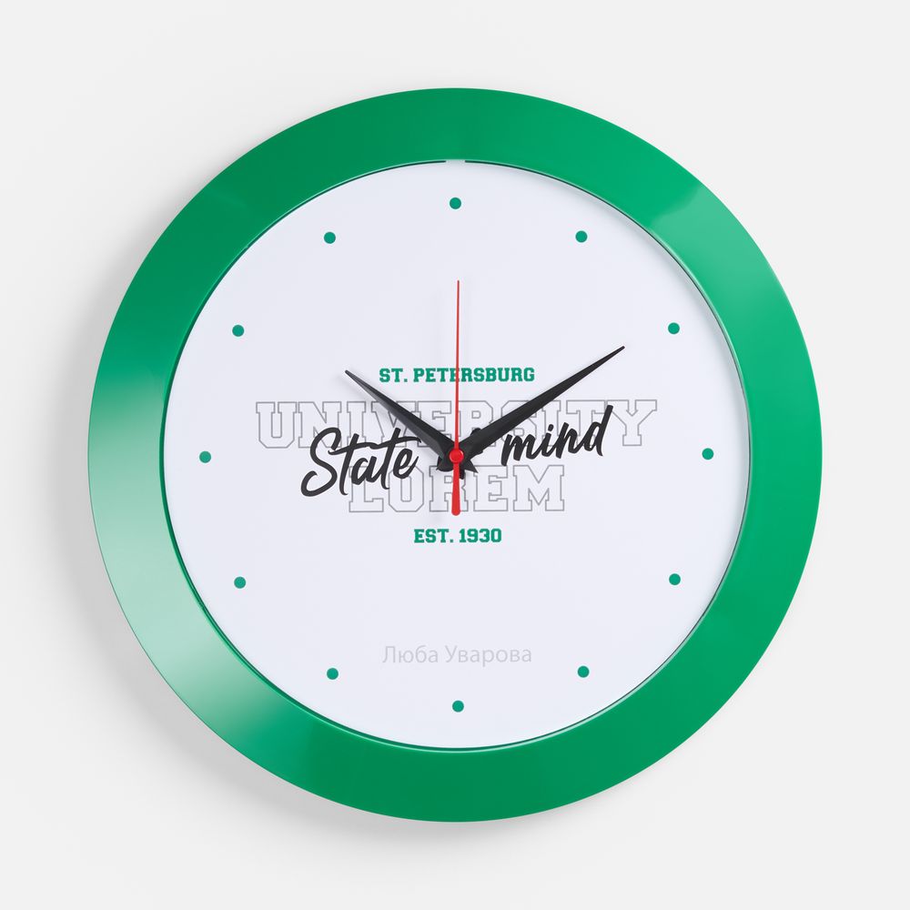 Часы настенные Vivid Large, зеленые / Миниатюра WWW (1000)