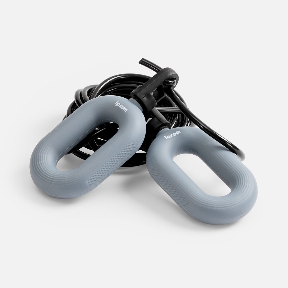 Мультифункциональная скакалка с эспандером Multi McFly, серая / Миниатюра нанесения (1000)