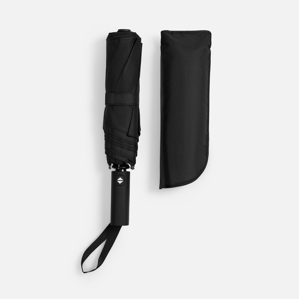 Зонт складной Smooth Move с плавным закрытием, черный / Миниатюра WWW (1000)