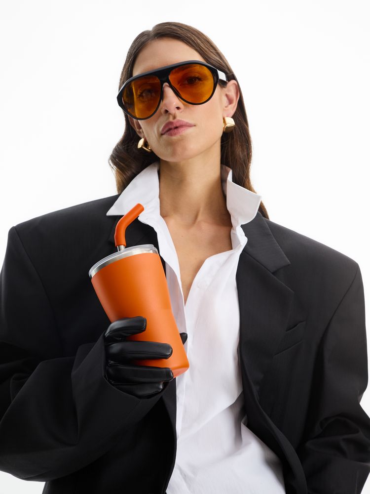 Термостакан Sapporo без логотипа, оранжевый / Миниатюра WWW (1000)