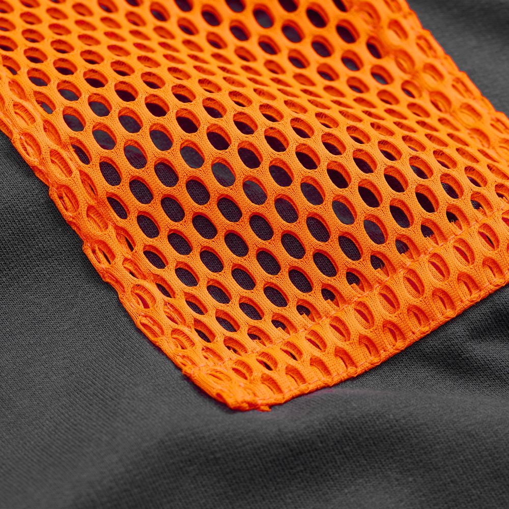 Карман из крупной сетки Pose, оранжевый неон / Миниатюра нанесения (1000)