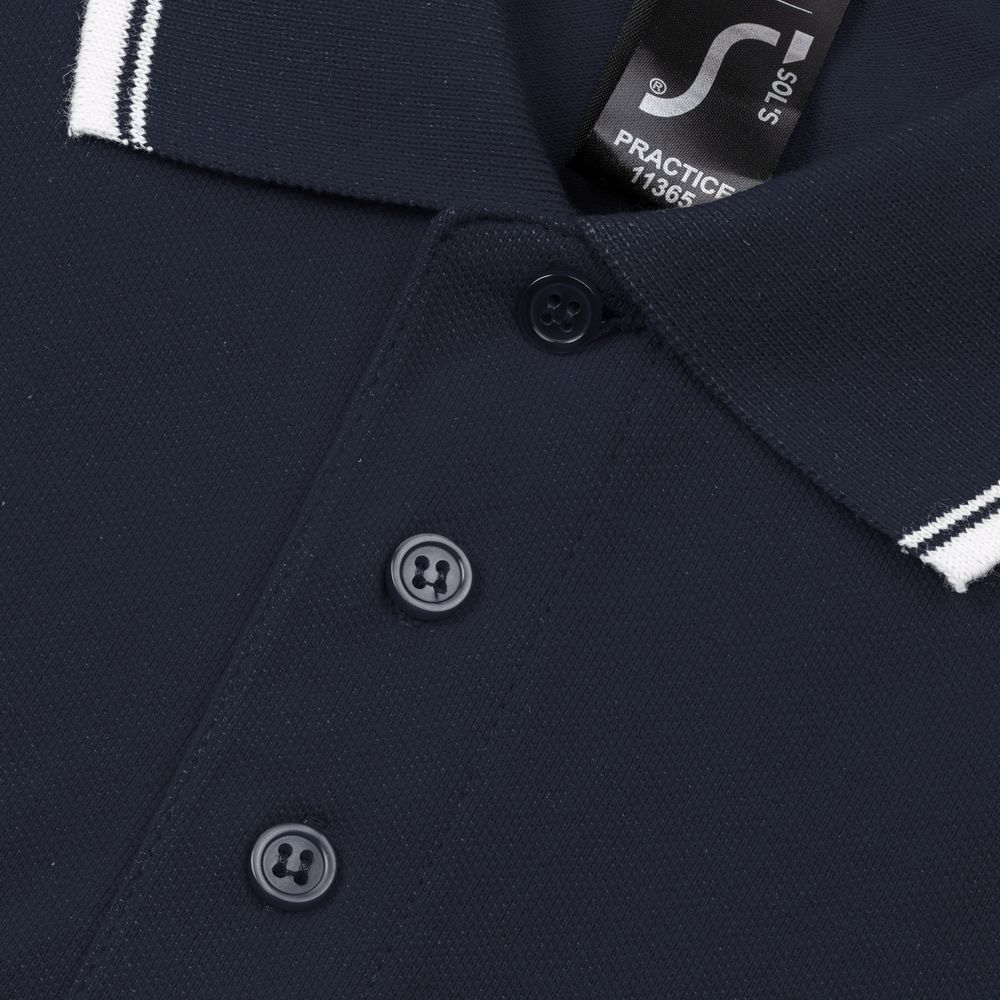 Рубашка поло мужская с контрастной отделкой Practice 270, темно-синий/белый / Миниатюра WWW (1000)
