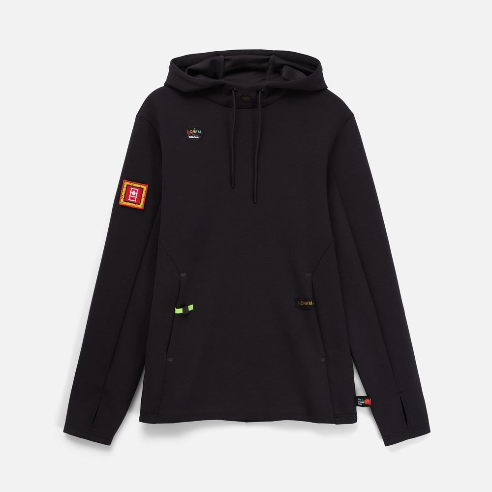 Худи унисекс Begi, черное / Миниатюра нанесения (1000)