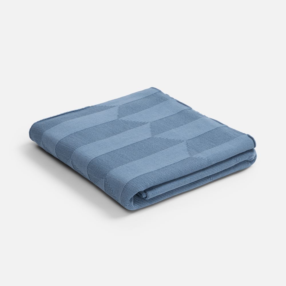 Плед Rombus, синий (дымчатый) / Миниатюра WWW (1000)