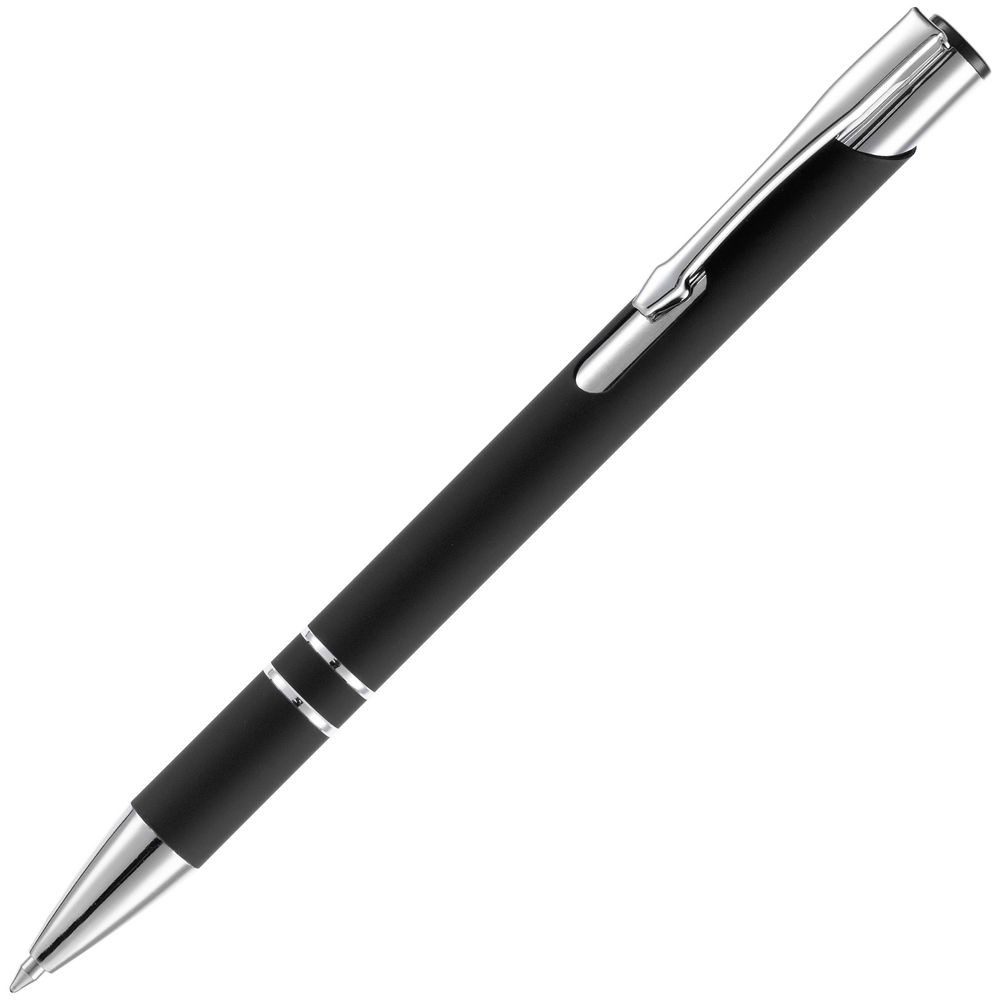 Ручка шариковая Keskus Soft Touch, черная / Миниатюра WWW (1000)