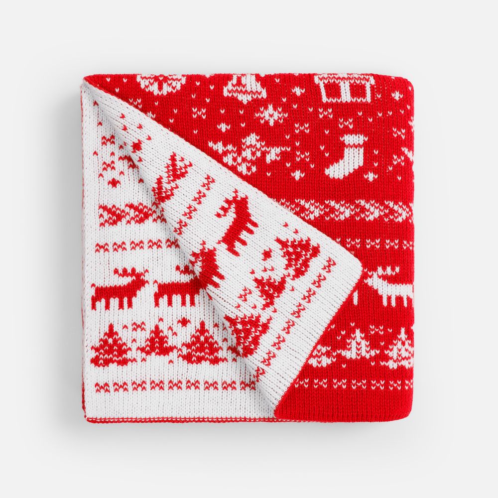 Плед Holidale, красный с молочным / Миниатюра WWW (1000)