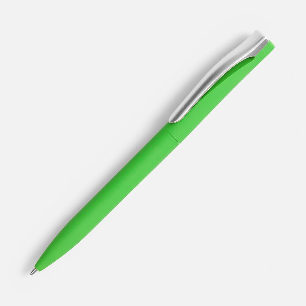 Ручка шариковая Pin Soft Touch, зеленая / Миниатюра WWW (1000)