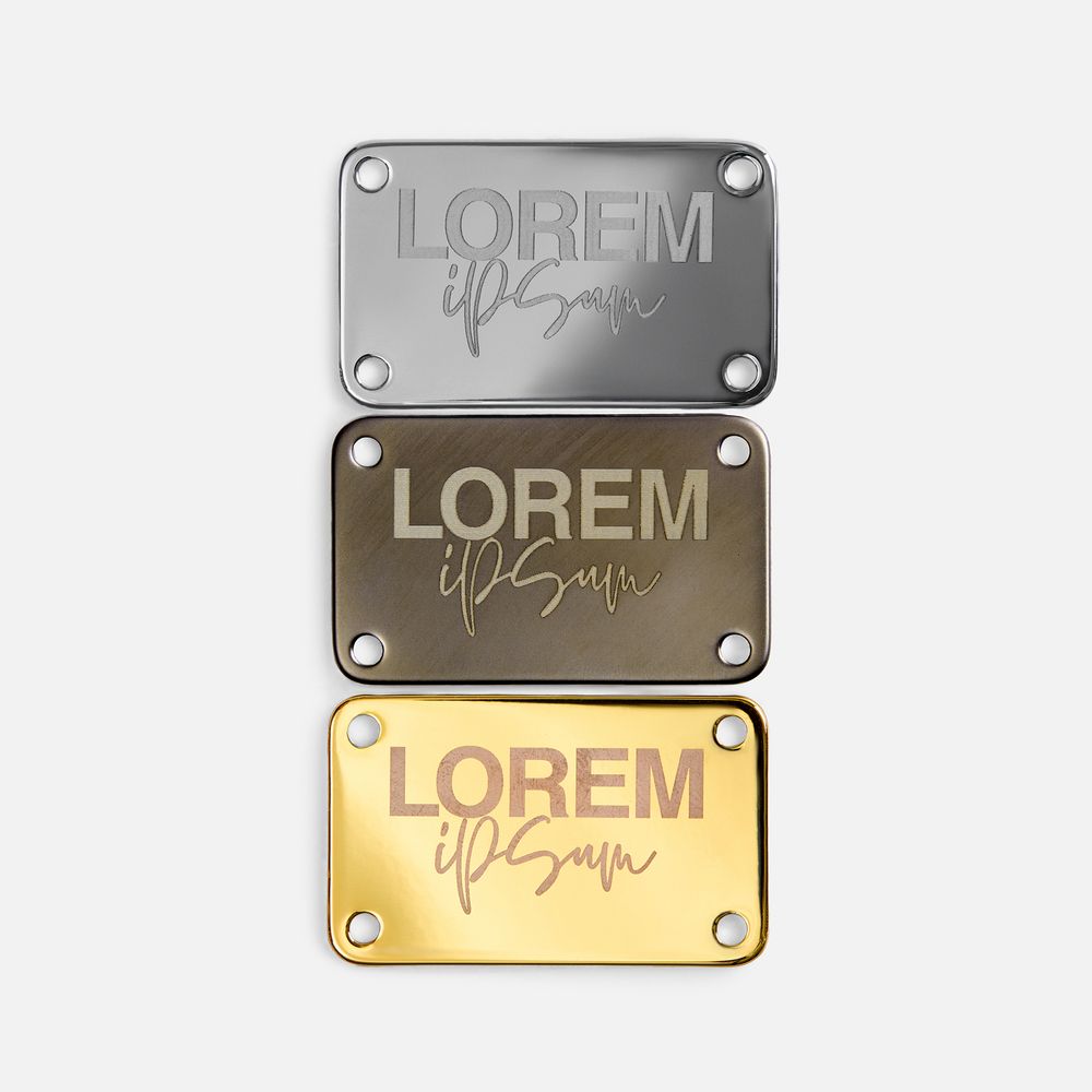 Шильдик металлический Furo, серебристый глянцевый / Миниатюра нанесения (1000)