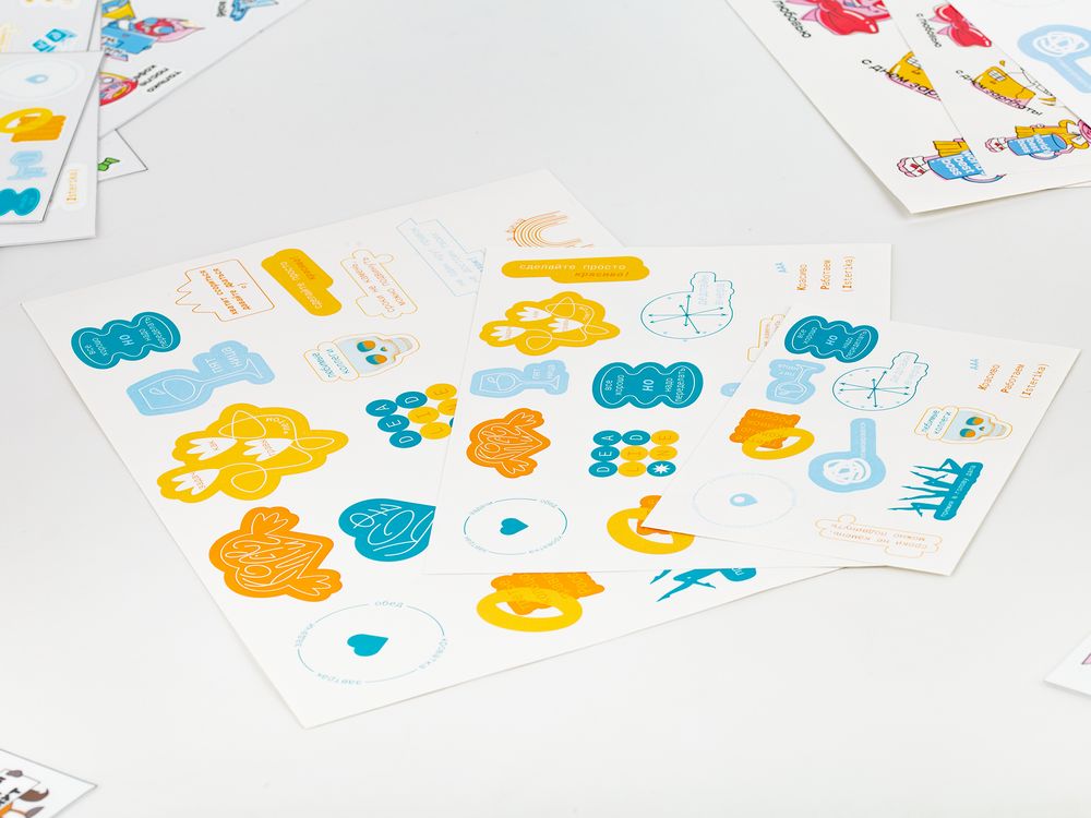Наклейки бумажные Sticker Pack на заказ, L / Миниатюра WWW (1000)