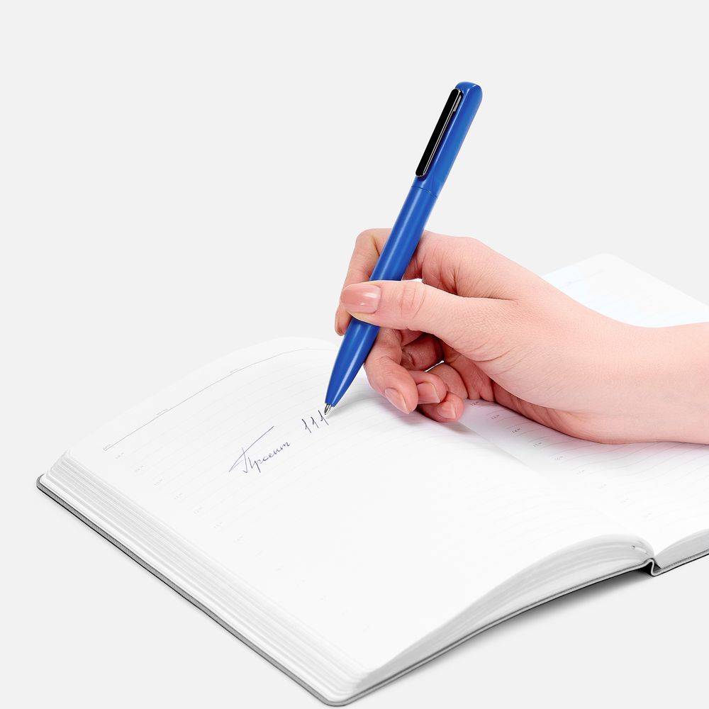 Ручка шариковая Lucenti с подсветкой логотипа, синяя / Миниатюра WWW (1000)