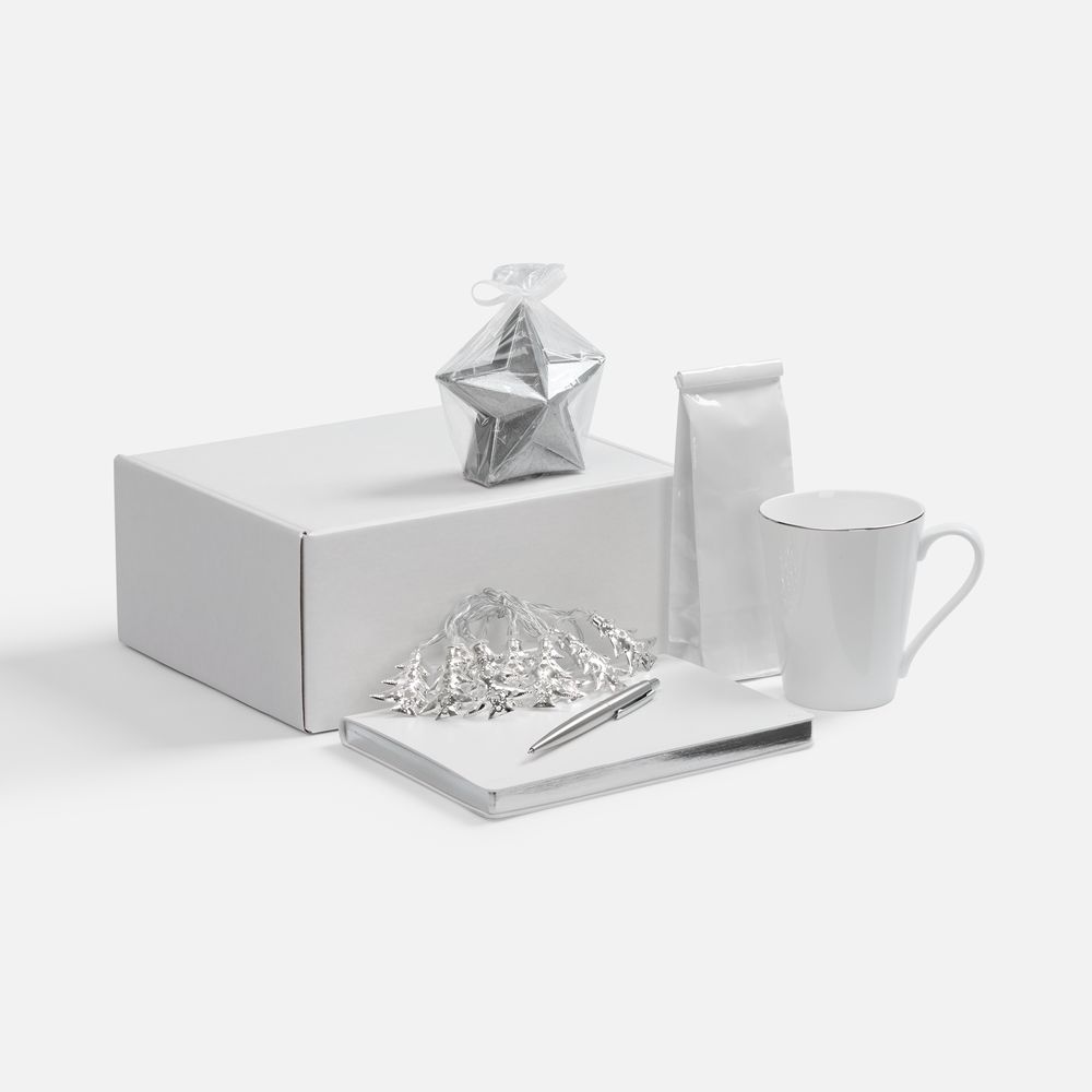 Набор «Планы на счастье», белый с серебристым / Миниатюра WWW (1000)