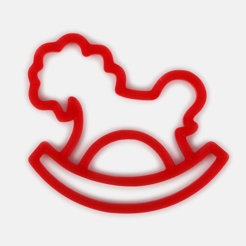 Подвеска «Лошадка-качалка», 3D-печать, красная / Миниатюра WWW (1000)