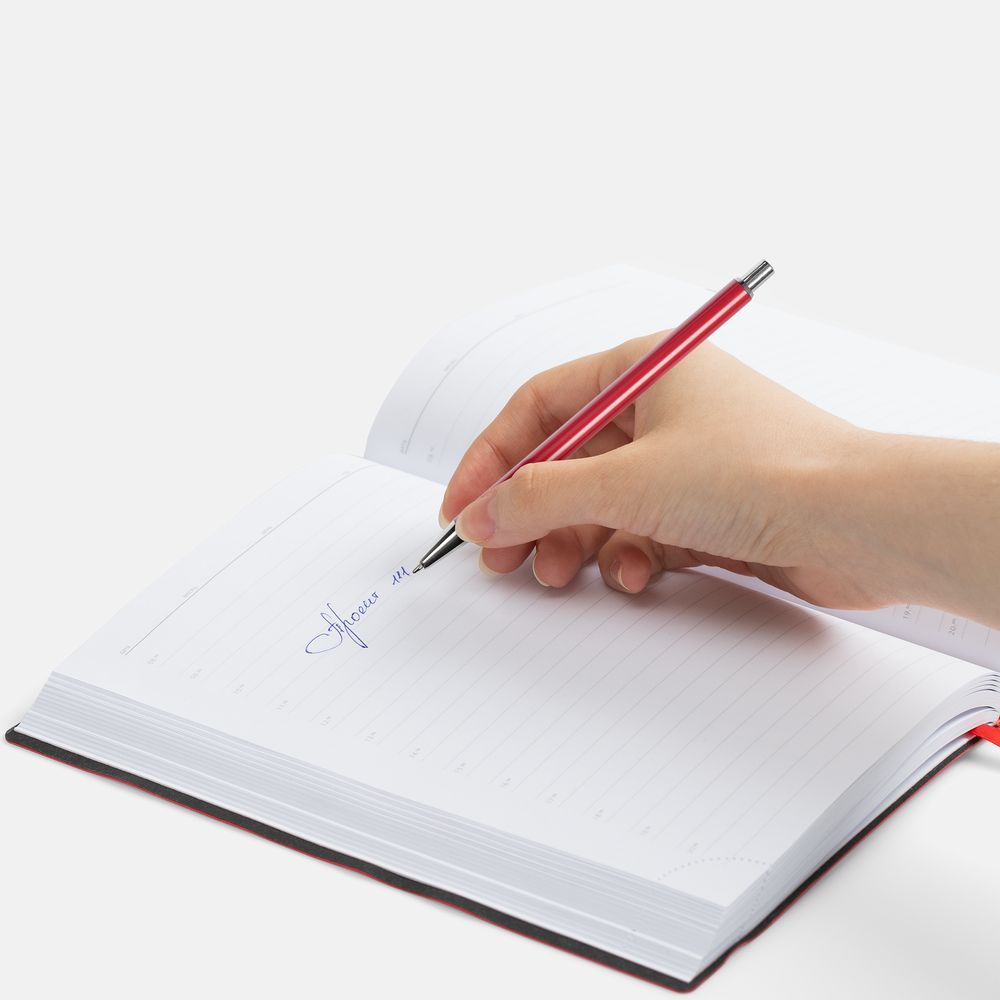 Ручка шариковая Slim Beam, красная / Миниатюра WWW (1000)