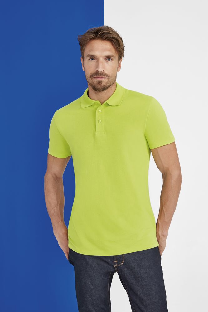 Рубашка поло мужская Spring 210, ярко-зеленая / Миниатюра WWW (1000)