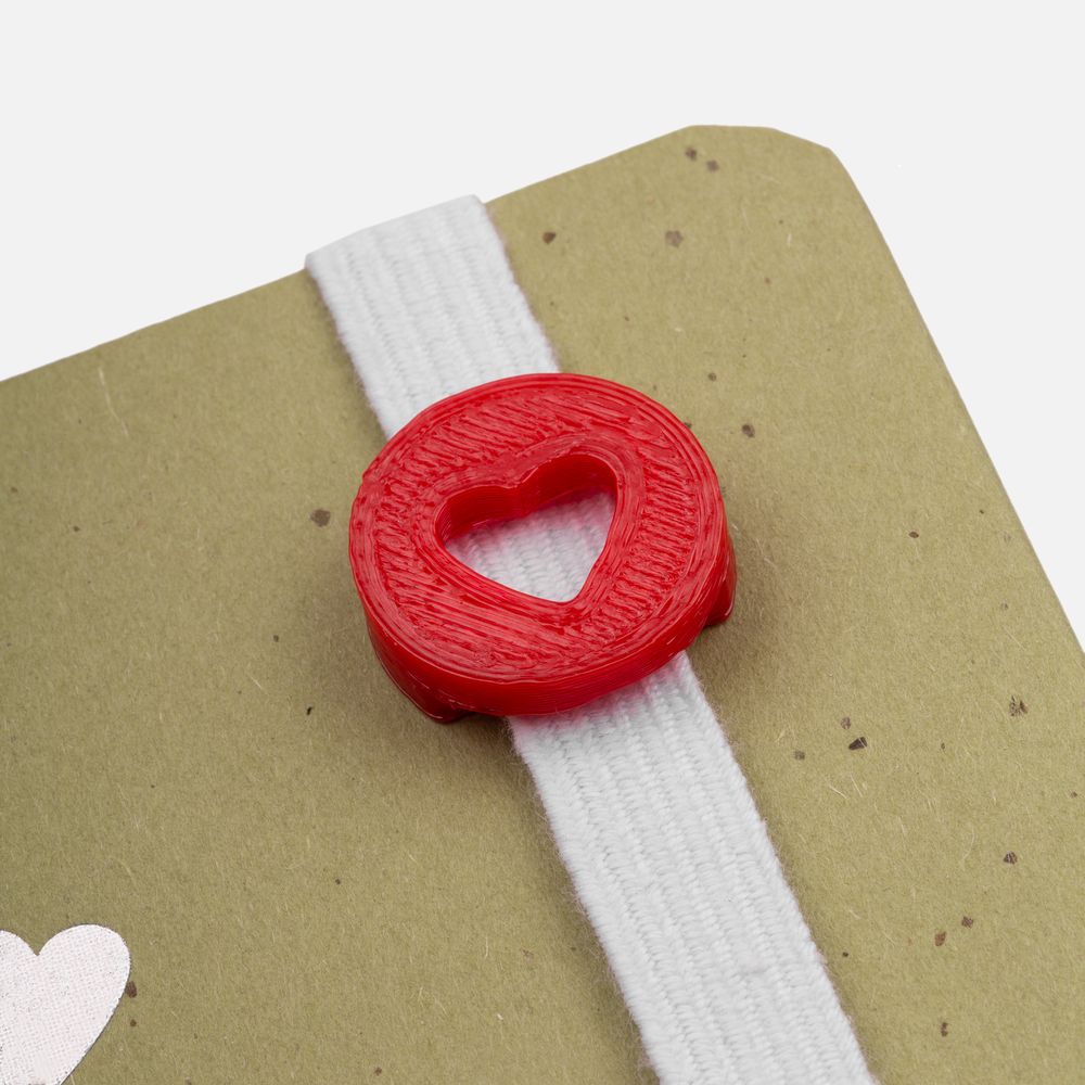 Шильдик на резинку Impreso, 3D-печать на заказ, сердце / Миниатюра WWW (1000)